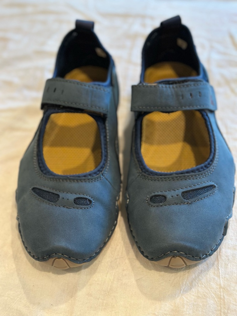 Women’s Casual Blue Mary Jane Sneaker with Hook-and-Loop Strap